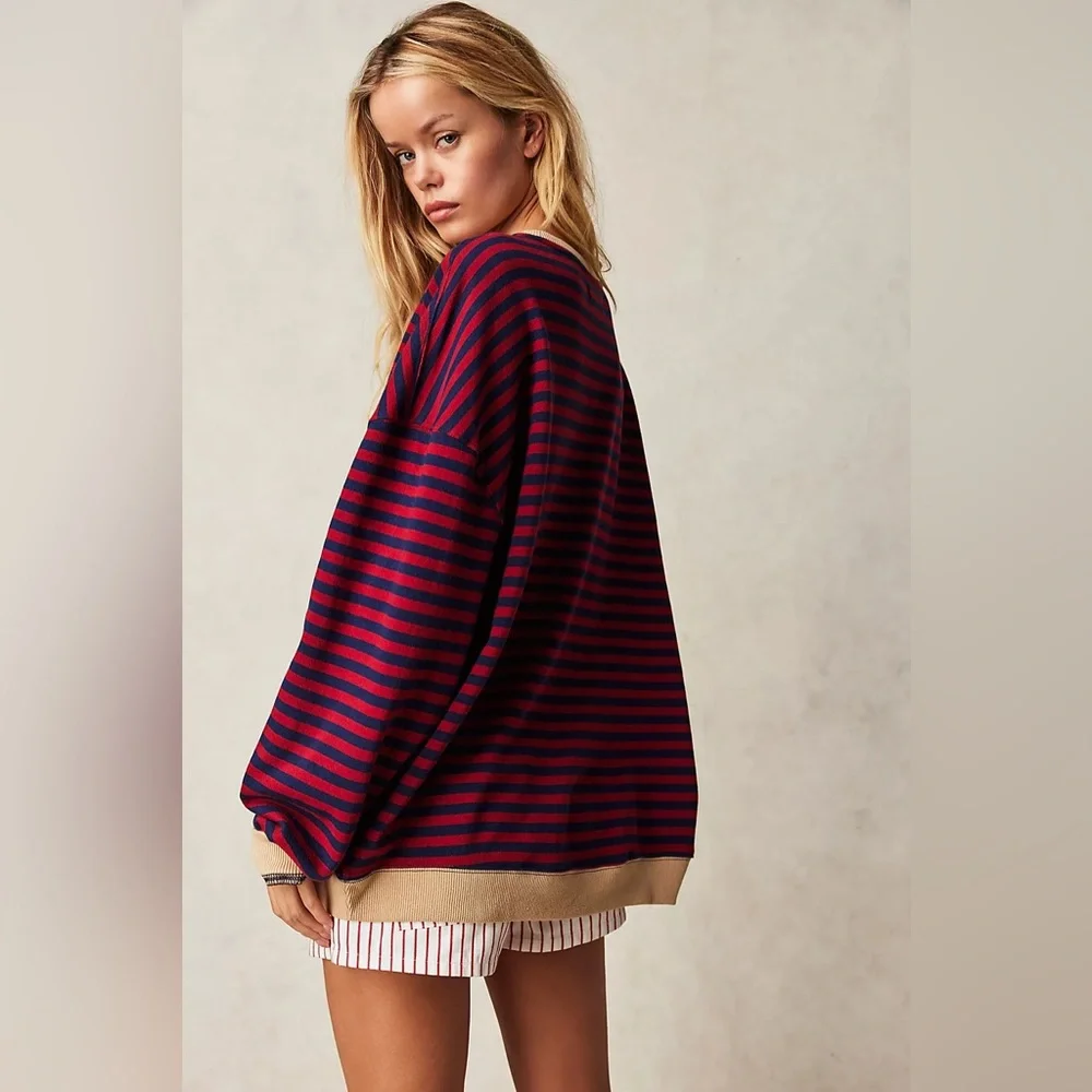 Free People Classic Striped Crewneck - New